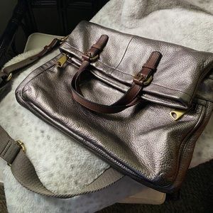 Fossil Explorer Foldover Messenger Tote